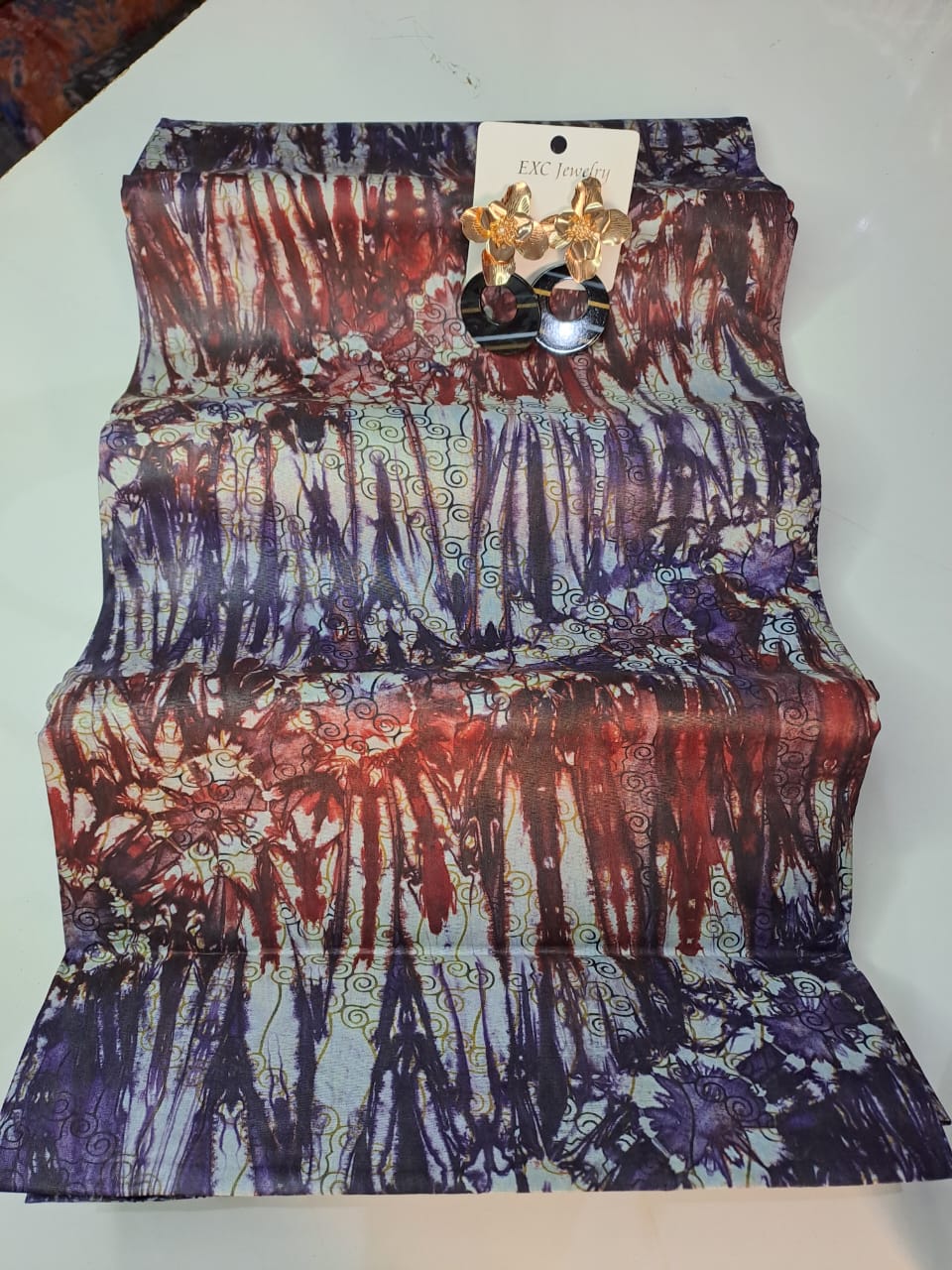 Vibrant Swirl Multicolor Adire