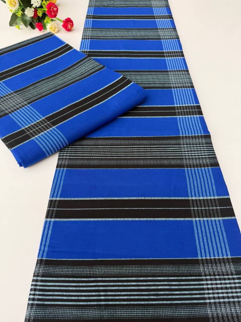 Blue & Black Stripe Ankara