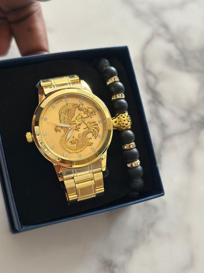 Dragon Master Gold Men’s Quartz Watch