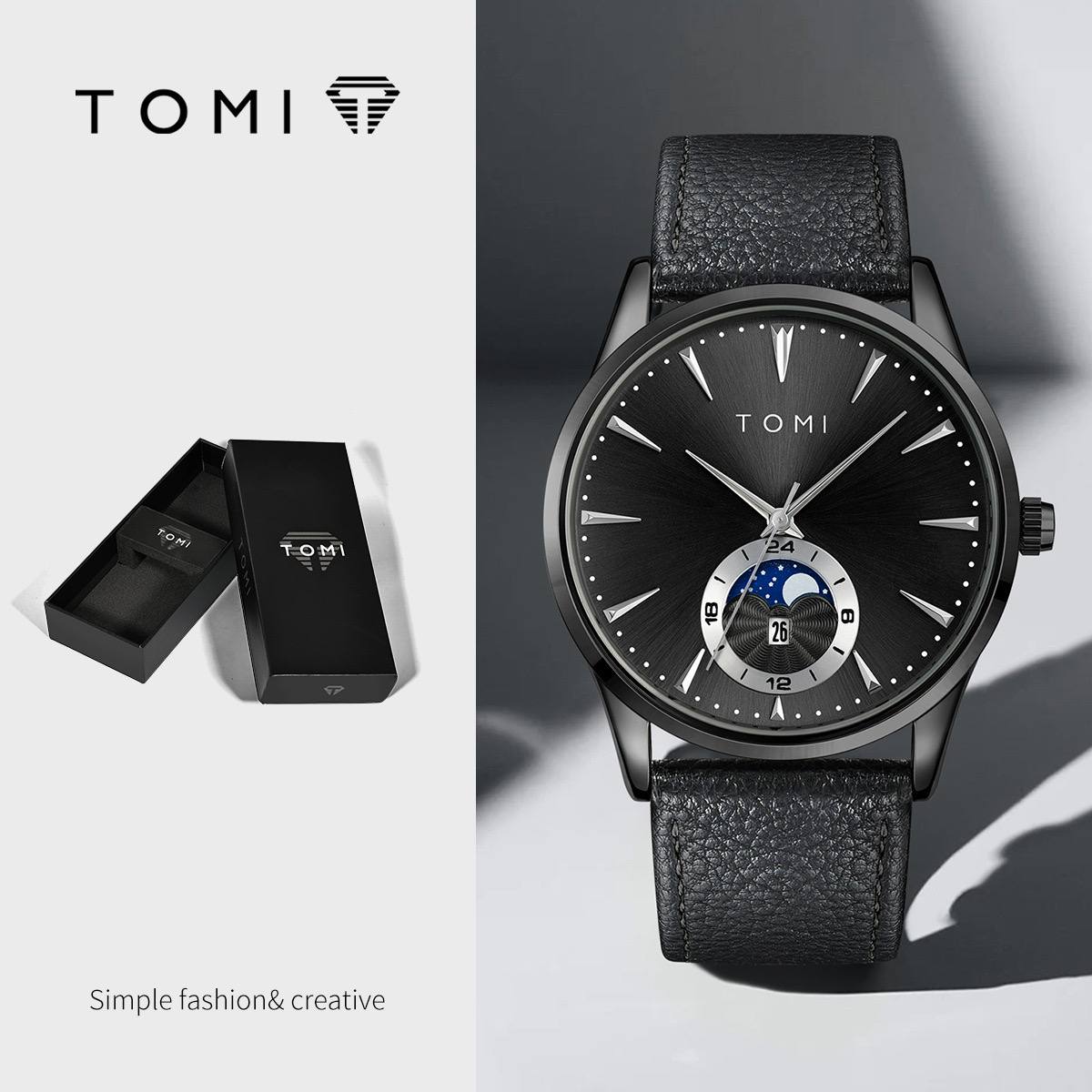 Black Wrist watch By Tomi