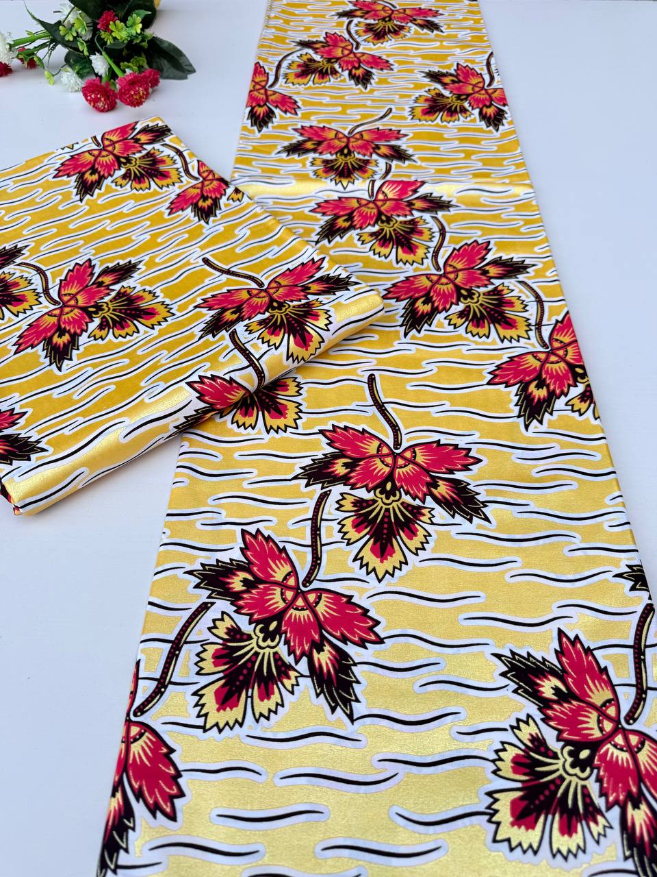 Yellow Floral Wax Print