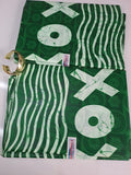 XOXO Charm – Green & White Ankara