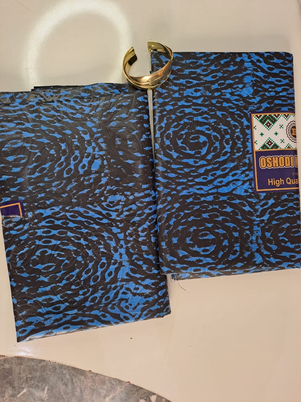 Oshodi High Qua – Blue & Black Ankara