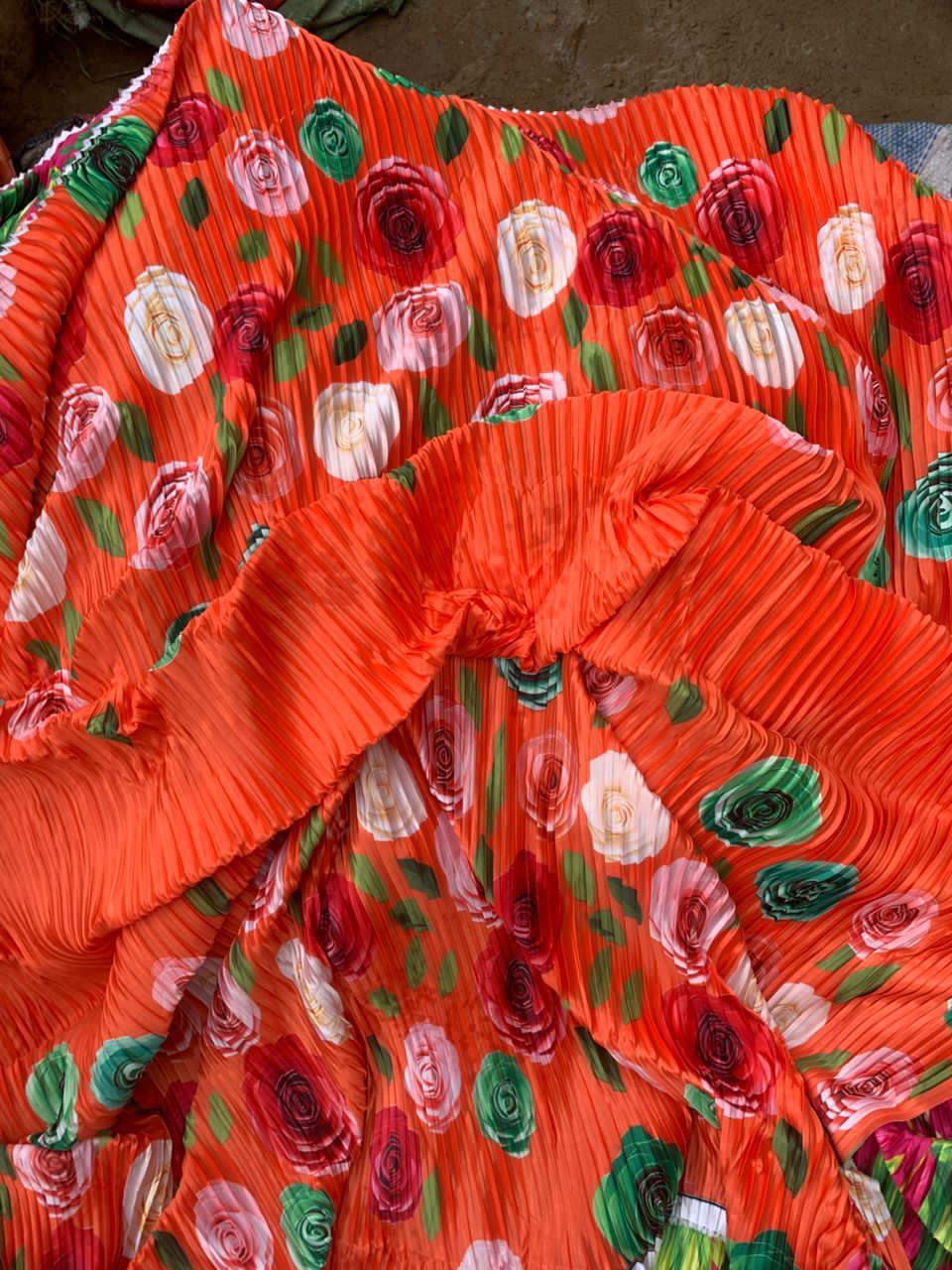 Fiesta Blooms – Pleated Floral Rips Fabric